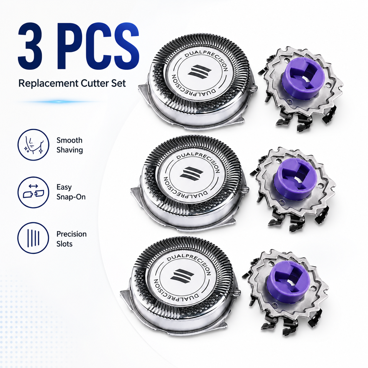 Electric Shaver Rotary - HQ8 Shaver Head Replacement Compatible with
