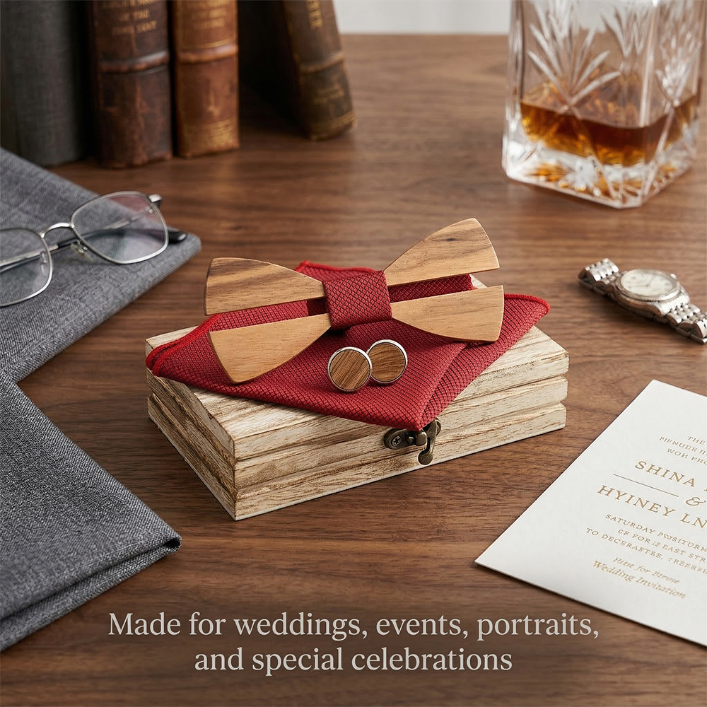 Mens Wooden Bowtie Set Minimal - Mens Grooming Box review and price