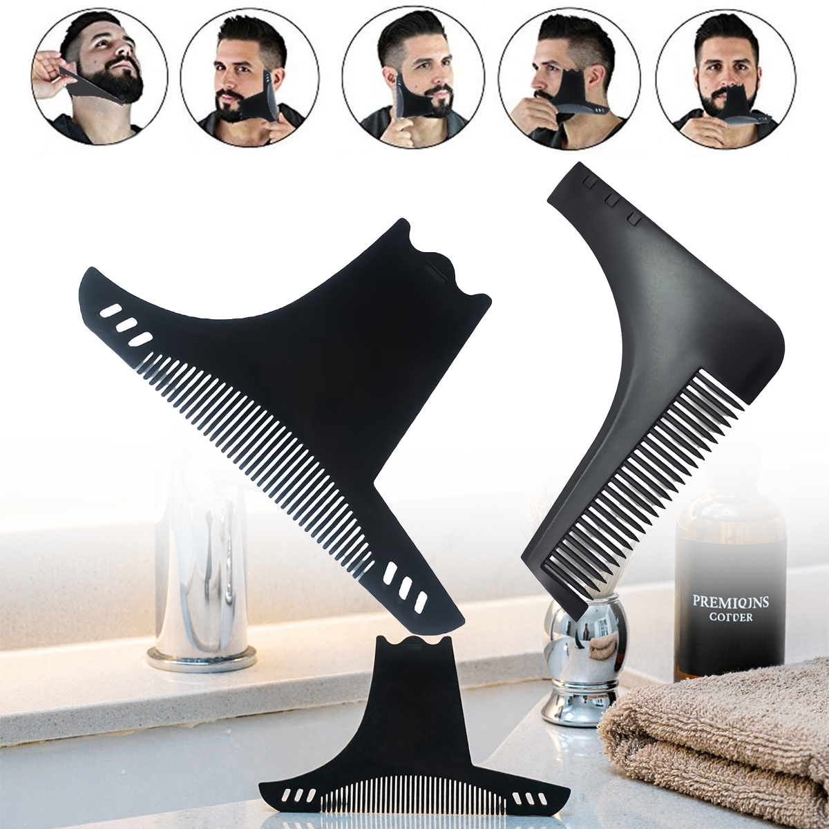 Beard Shaping Tool Non Slip Li - Men'S Grooming Guide review and price