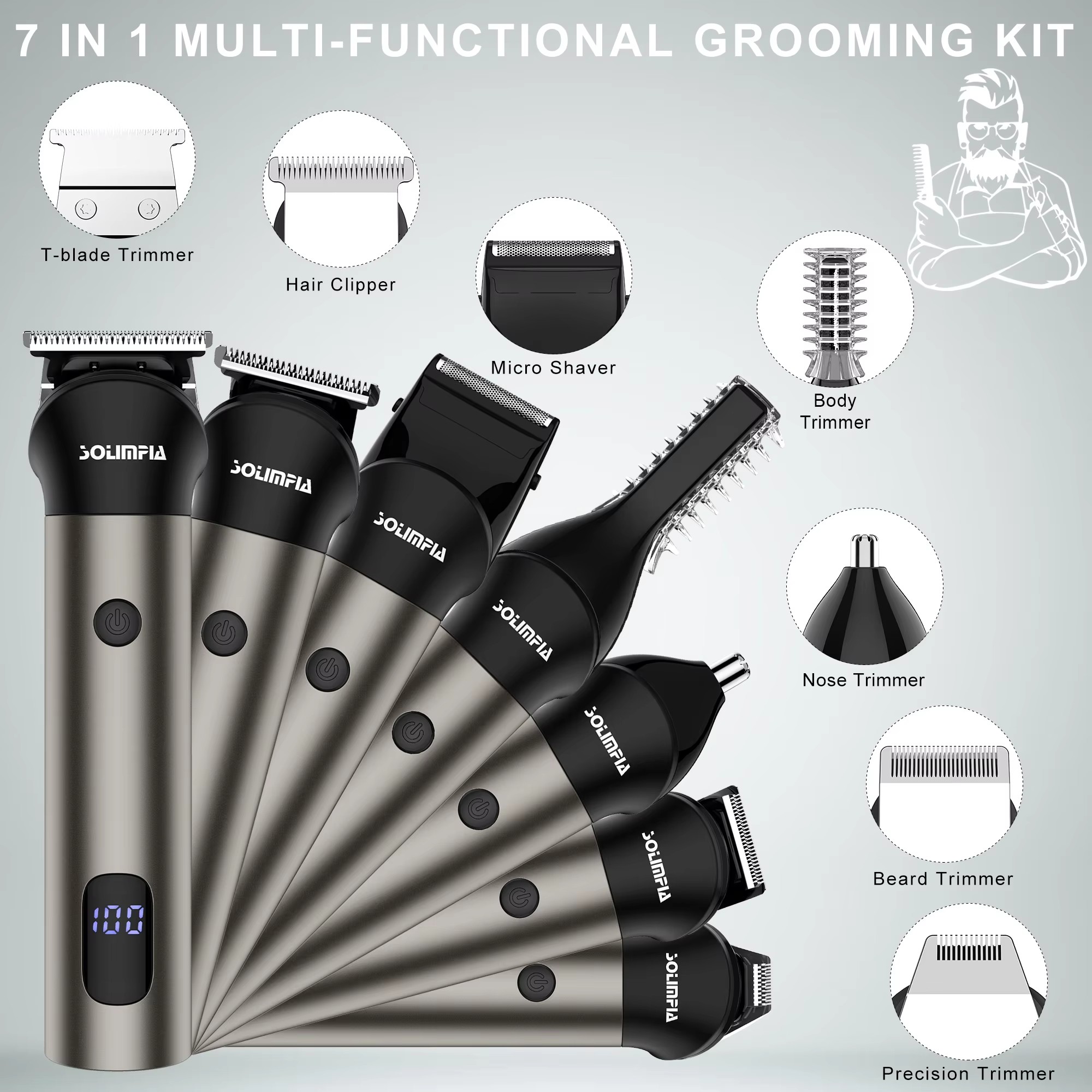SOLIMPIA 7-in-1 Electric Hair  - Men'S Grooming Guide review and price