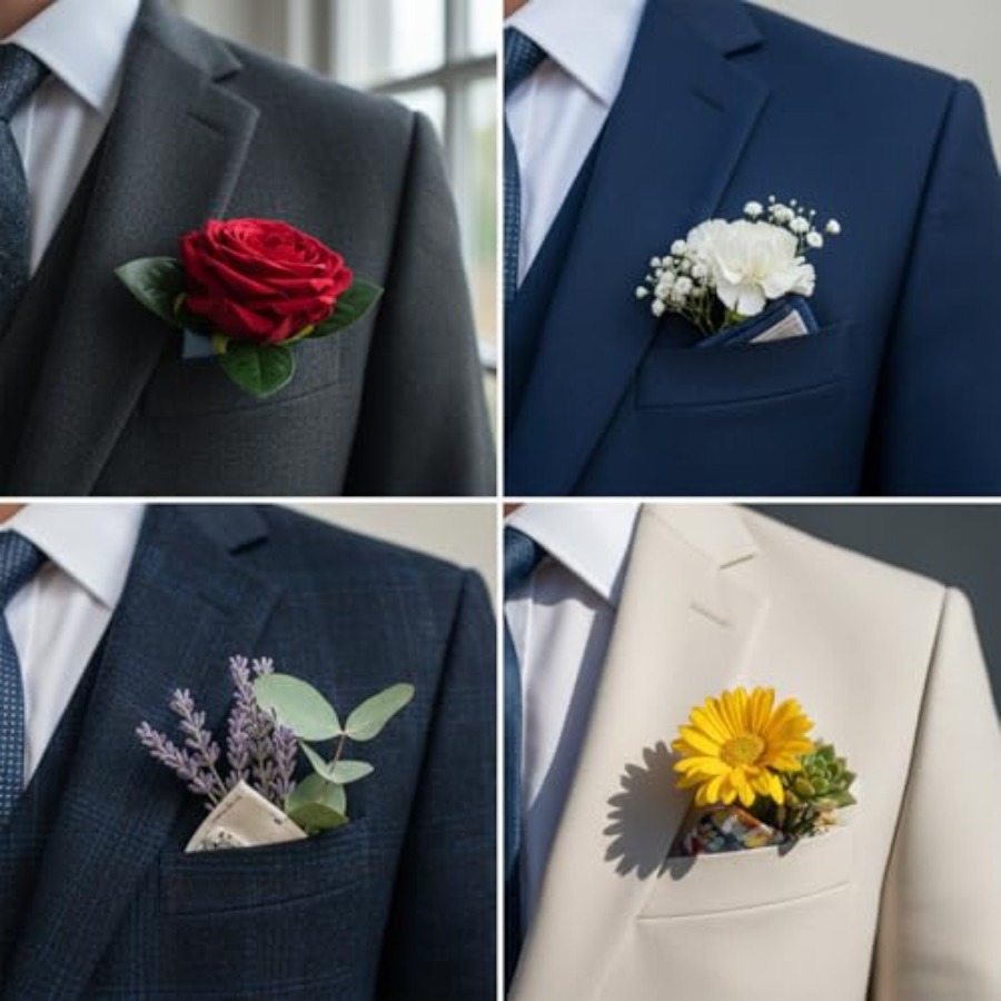 12 Pcs Pocket Boutonniere Plas - Mens Grooming Kit For Wedding review and price